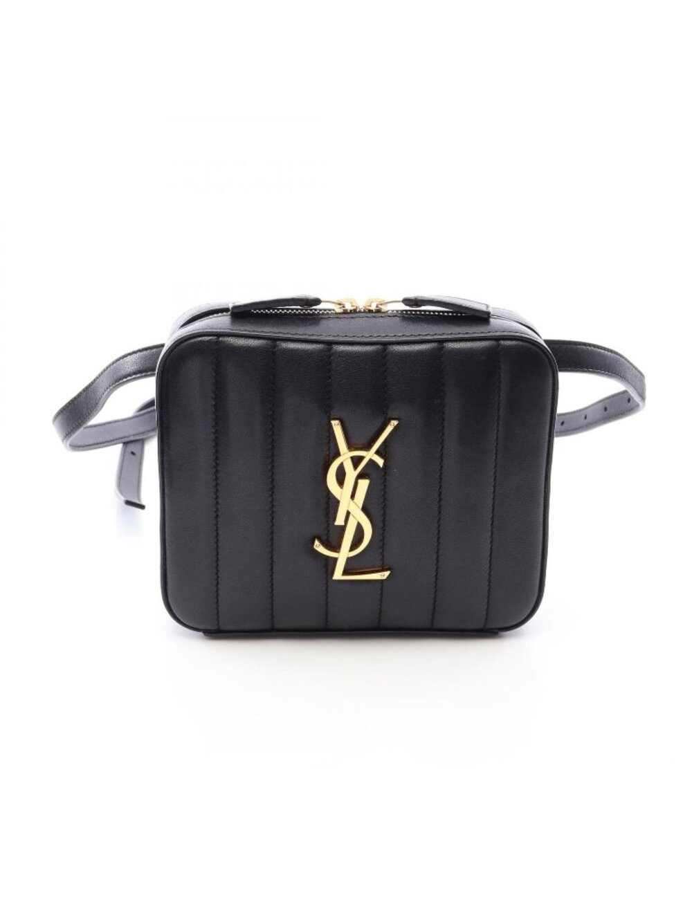 Saint Laurent Paris Waist Bag Vicky Black Leather Monogram